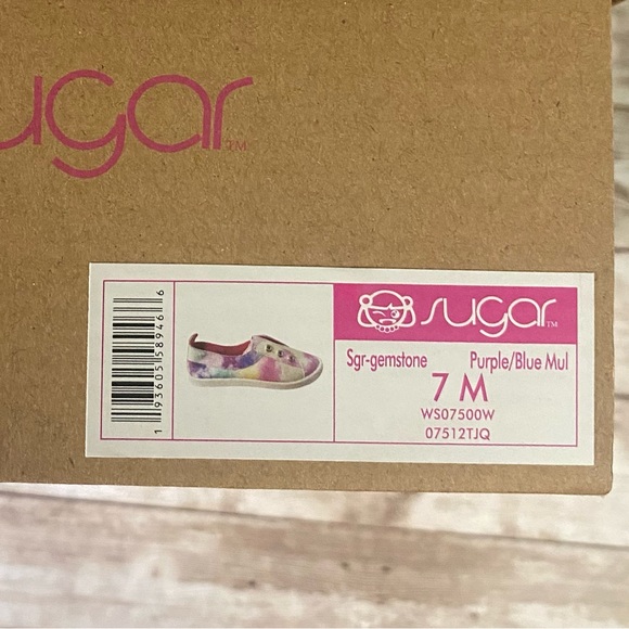 Sugar slip on laceless cute fun tie dye casual sneakers size 7. Sgr gemstone - Picture 4 of 15